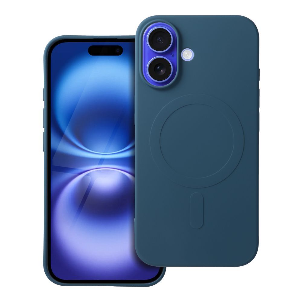 COQUE POUR IPHONE 16 PLUS HEYCASE SILICONE MAG MAGSAFE BLEU