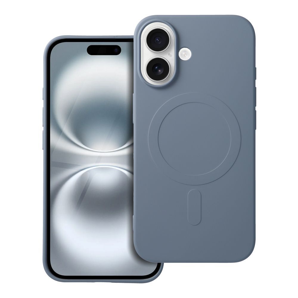 COQUE POUR IPHONE 16 PLUS HEYCASE SILICONE MAG MAGSAFE BLEU CLAIR