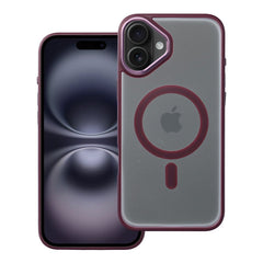 COQUE POUR IPHONE 16 PLUS HEYCASE MAG MAGSAFE ROUGE PRUNE