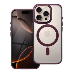 COQUE POUR IPHONE 16 PRO MAX HEYCASE MAG MAGSAFE ROUGE PRUNE