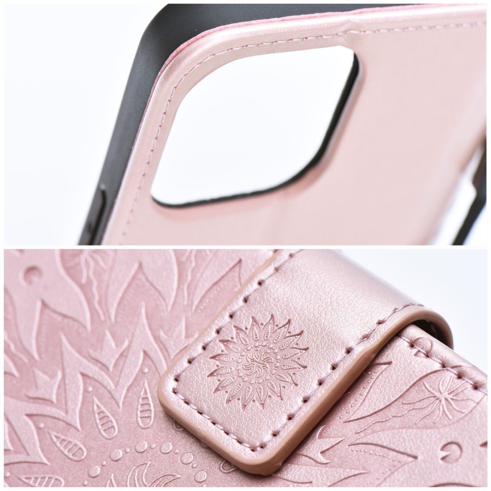 COQUE POUR IPHONE 16 PLUS HEYCASE MEZZO WALLET MANDALA ROSE GOLD