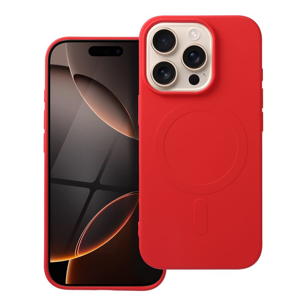 COQUE POUR IPHONE 16 PRO MAX HEYCASE SILICONE MAG MAGSAFE ROUGE