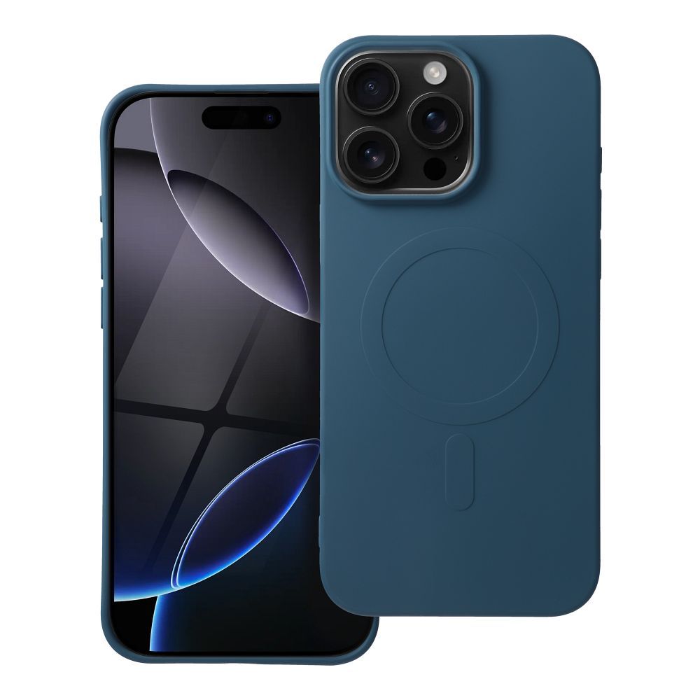 COQUE POUR IPHONE 16 PRO MAX HEYCASE SILICONE MAG MAGSAFE BLEU