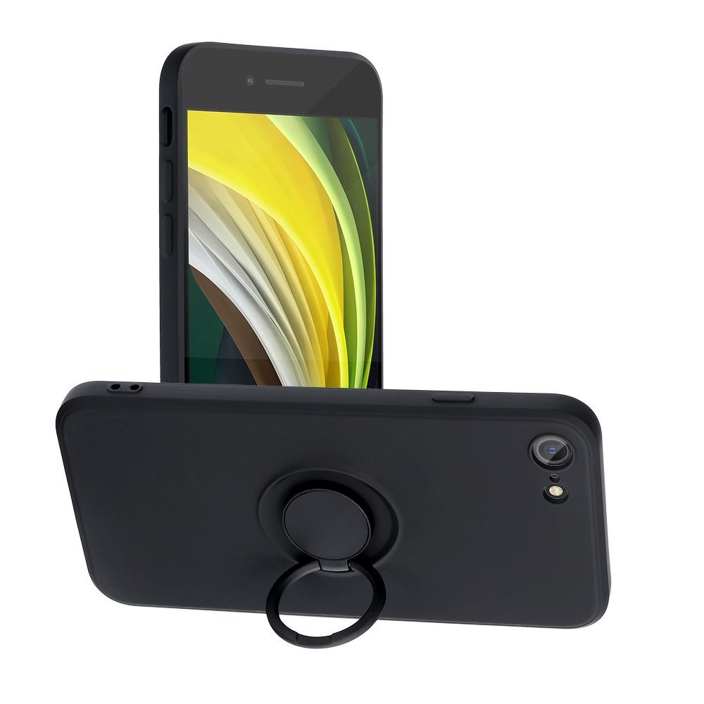 COQUE POUR IPHONE 7 / 8 / SE 2020 / SE 2022 HEYCASE ICON RING NOIRE