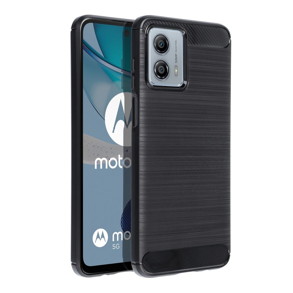 COUVERCLE POUR MOTOROLA G53 / G13 HEYCASE CARBONE NOIR