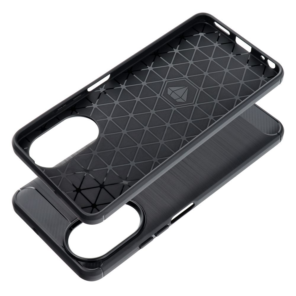 COUVERCLE POUR REALME C67 HEYCASE CARBONE NOIR