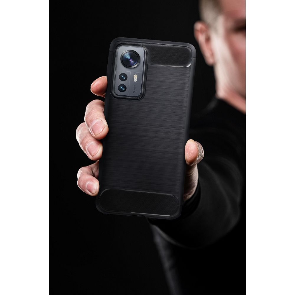 COUVERCLE POUR REALME C67 HEYCASE CARBONE NOIR