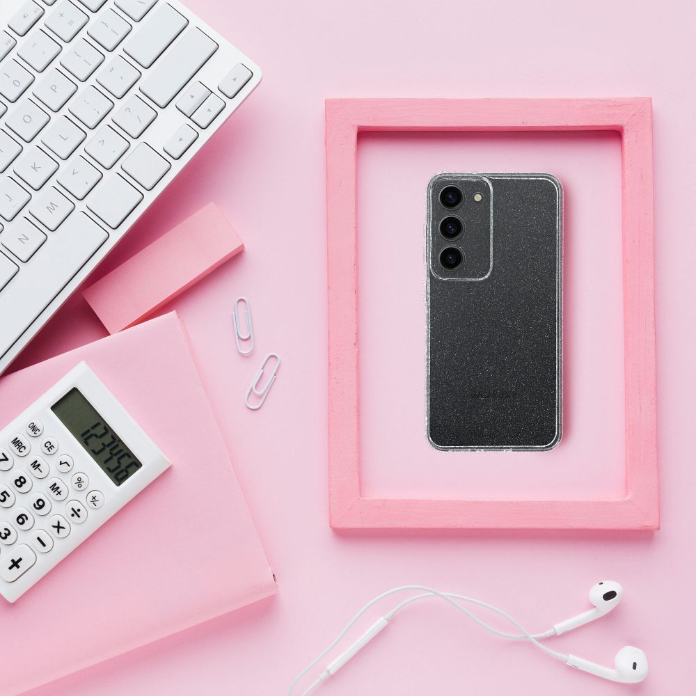 COUVERCLE POUR SAMSUNG A25 5G HEYCASE GLITTER TRANSPARENT