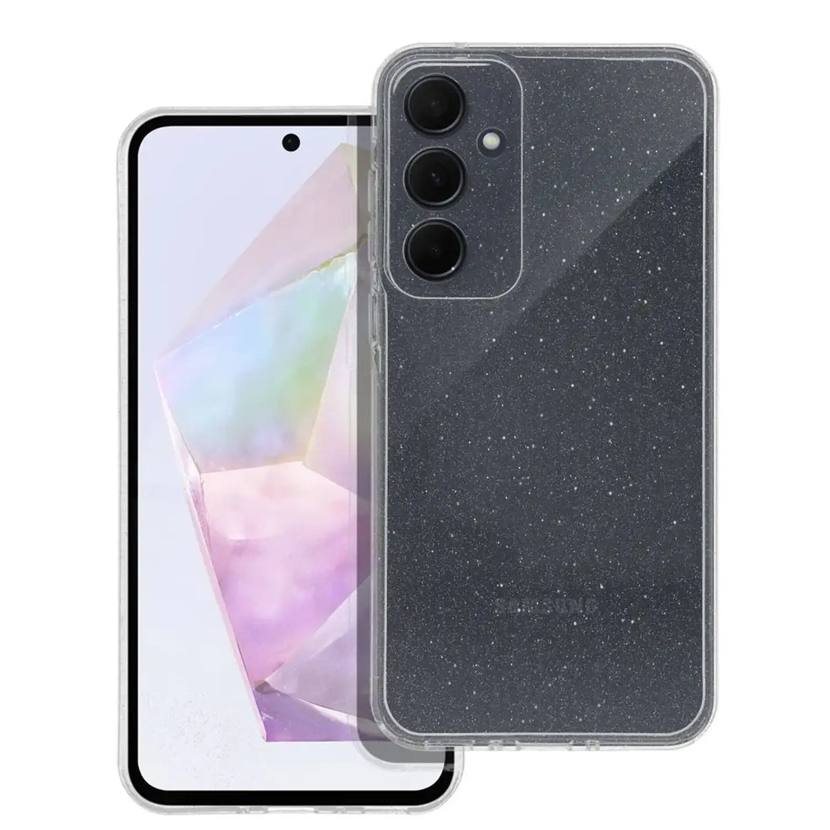 COQUE POUR SAMSUNG A35 5G HEYCASE GLITTER TRANSPARENT