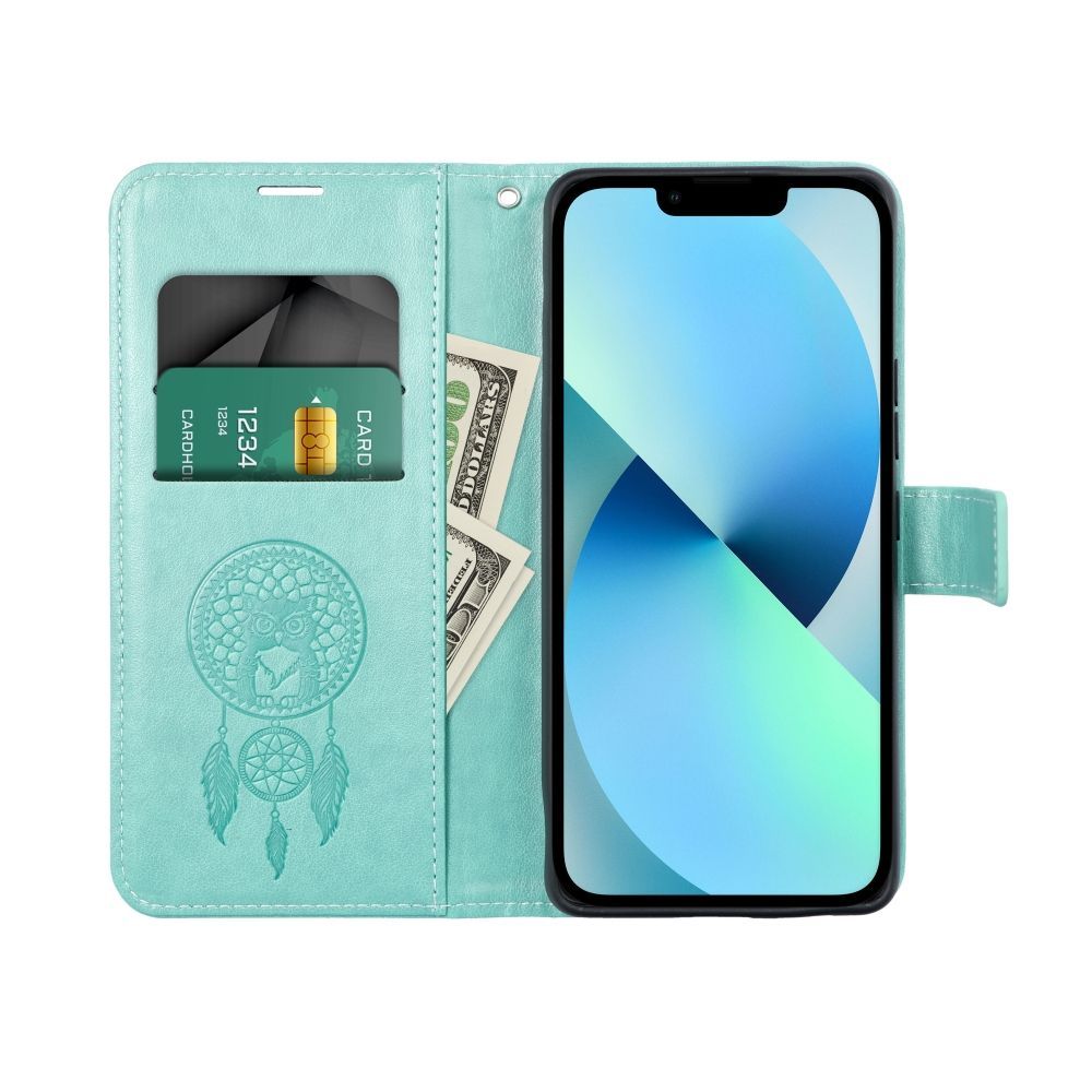 COQUE POUR SAMSUNG GALAXY A16 4G / 5G HEYCASE MAGNETIQUE PORTEFEUILLE ATTRAPE-RÊVES VERT