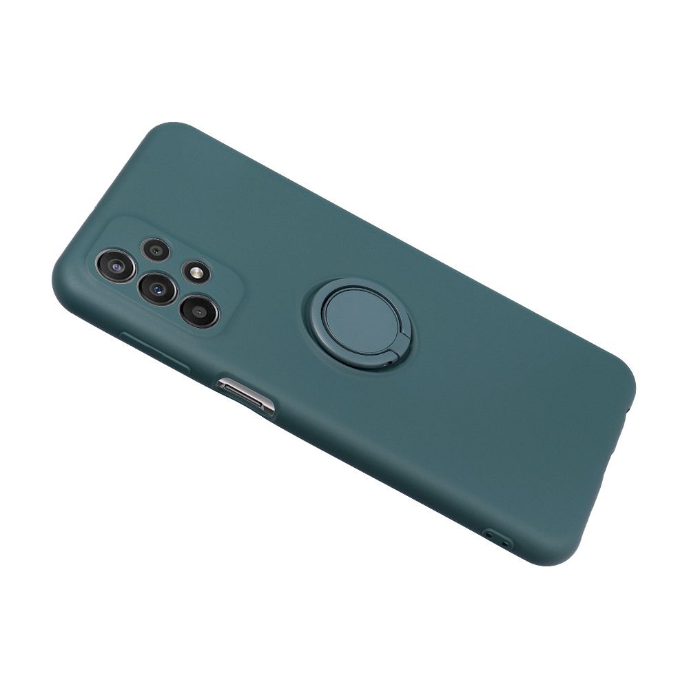 COQUE POUR SAMSUNG GALAXY A16 4G / 5G HEYCASE EN SILICONE AVEC ANNEAU VERT