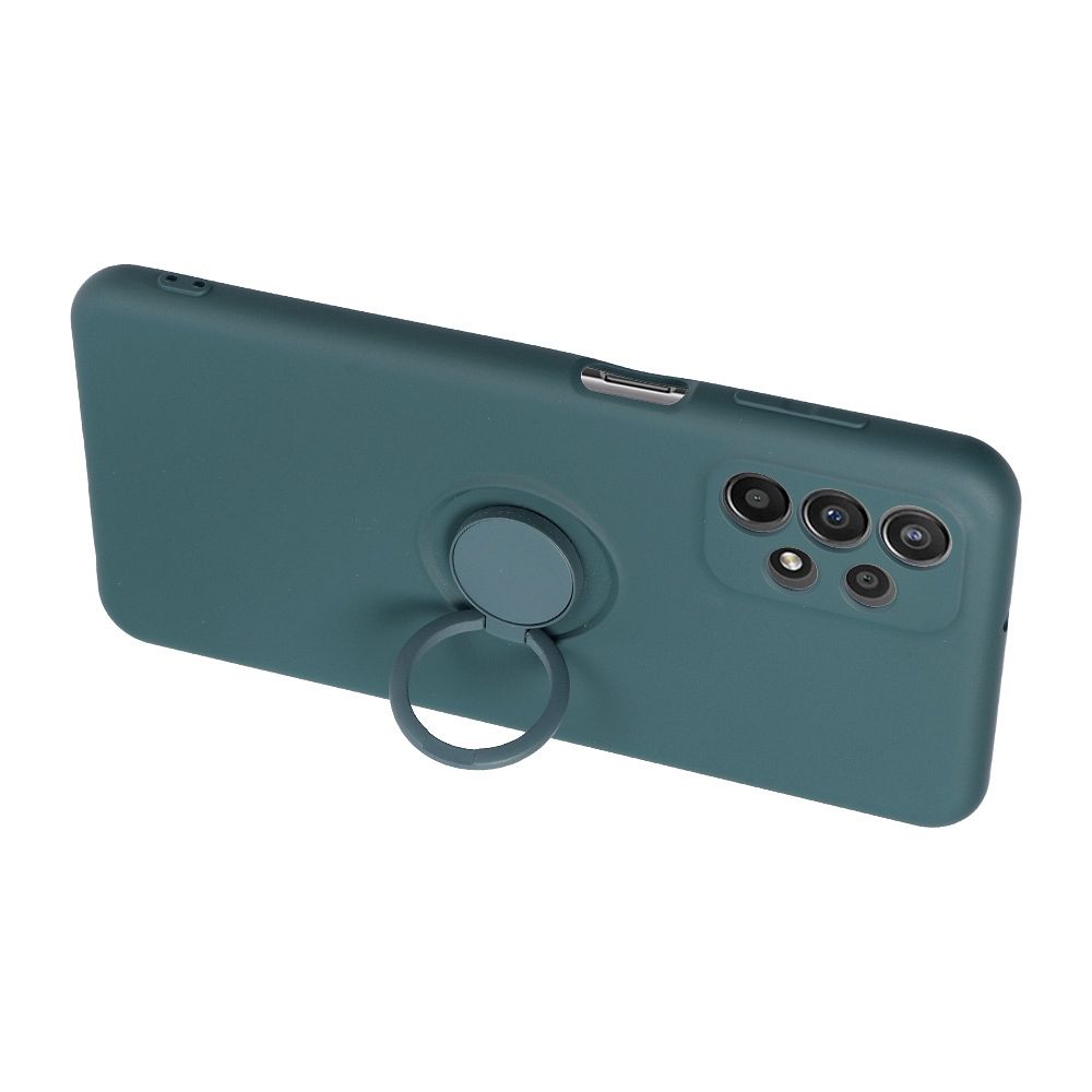 COQUE POUR SAMSUNG GALAXY A16 4G / 5G HEYCASE EN SILICONE AVEC ANNEAU VERT
