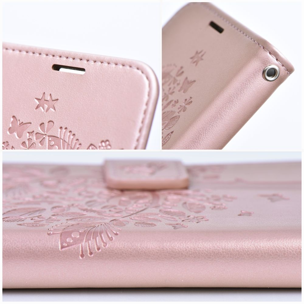 COUVERCLE POUR SAMSUNG GALAXY A55 5G HEYCASE MAGNETIQUE PORTEFEUILLE BOIS ROSE