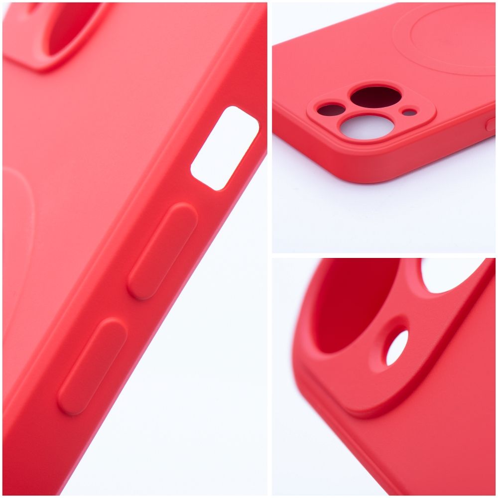 COUVERCLE POUR SAMSUNG GALAXY S24 FE HEYCASE SILICONE MAG MAGSAFE ROUGE