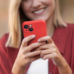 COUVERCLE POUR SAMSUNG GALAXY S24 FE HEYCASE SILICONE MAG MAGSAFE ROUGE