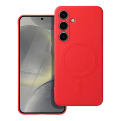 COUVERCLE POUR SAMSUNG GALAXY S24 FE HEYCASE SILICONE MAG MAGSAFE ROUGE