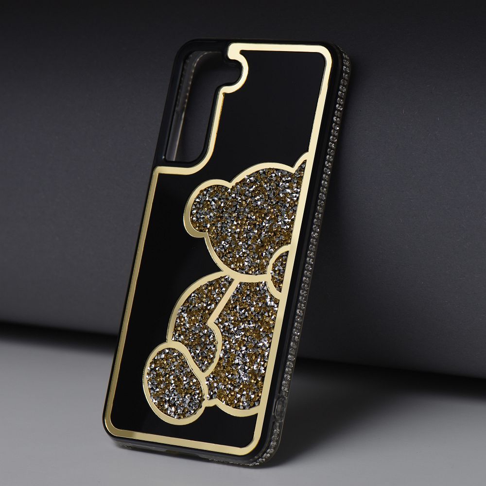 COUVERCLE POUR SAMSUNG GALAXY S24 FE HEYCASE OURS EN PELUCHE OR