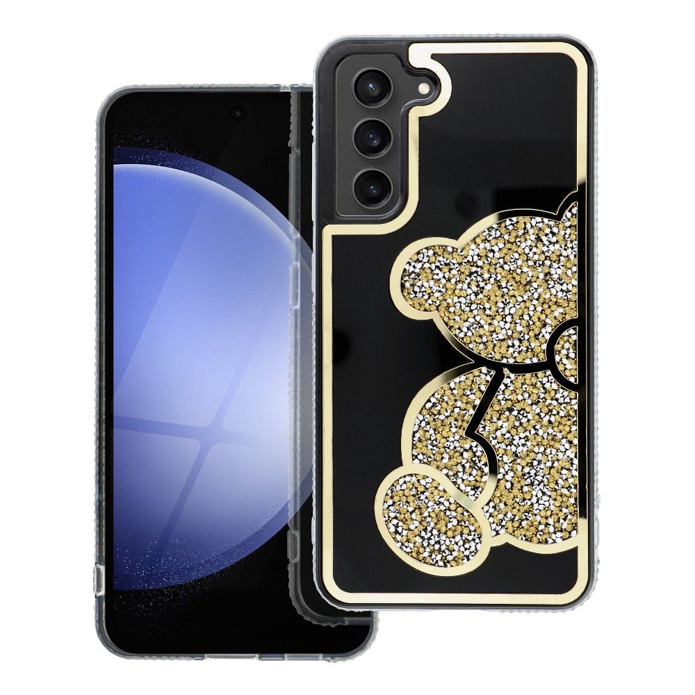 COUVERCLE POUR SAMSUNG GALAXY S24 FE HEYCASE OURS EN PELUCHE OR