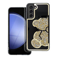 COUVERCLE POUR SAMSUNG GALAXY S24 FE HEYCASE OURS EN PELUCHE OR