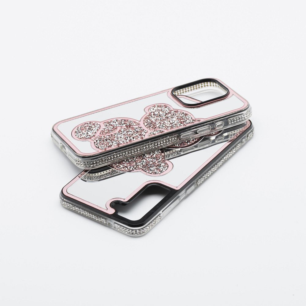 COUVERCLE POUR SAMSUNG GALAXY S24 FE HEYCASE OURS EN Peluche ROSE