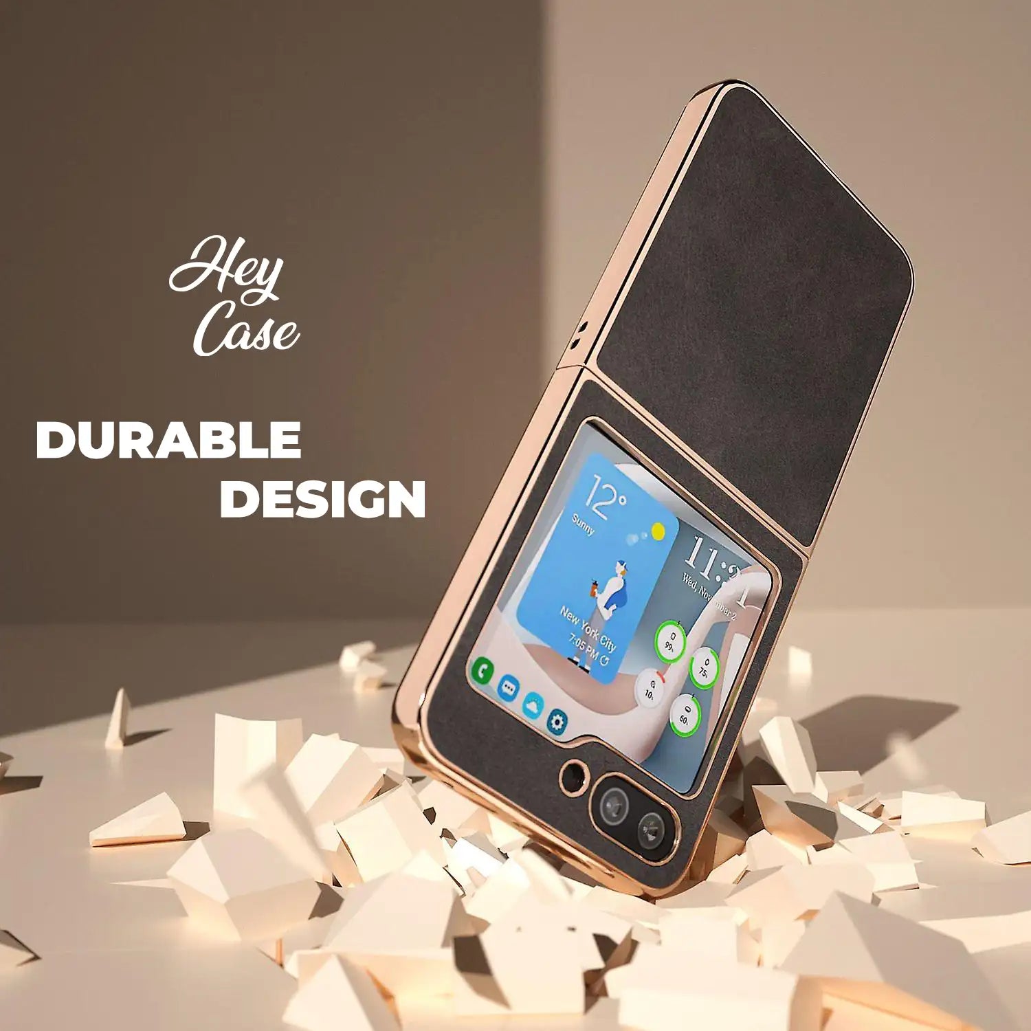 COQUE POUR SAMSUNG GALAXY Z FLIP 5 5G HEYCASE VOUGE NOIR