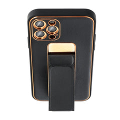 COUVERCLE POUR SAMSUNG S24 FE HEYCASE EN CUIR AVEC SUPPORT NOIR