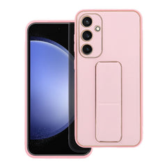 COUVERCLE POUR SAMSUNG S24 FE HEYCASE EN CUIR AVEC SUPPORT ROSE