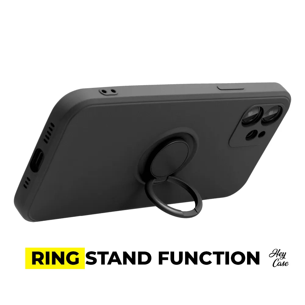 COQUE POUR IPHONE 7 / 8 / SE 2020 / SE 2022 HEYCASE ICON RING NOIRE