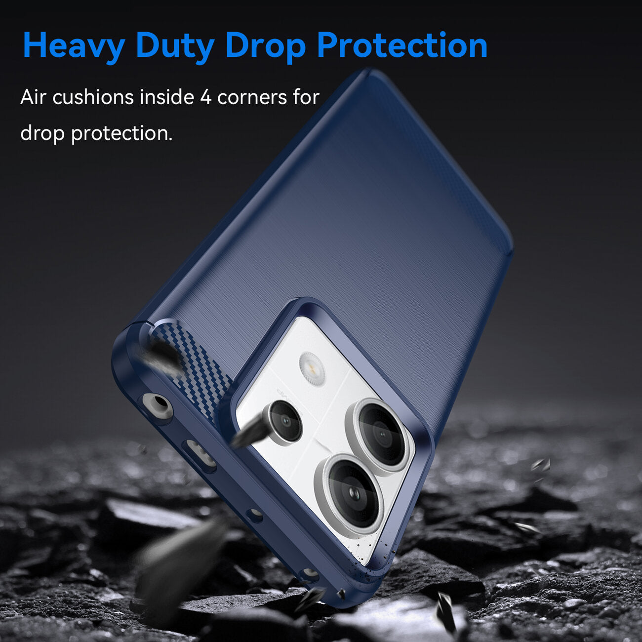 Coque HeyCase Carbon Xiaomi Redmi Note 13 Pro 5G Bleu