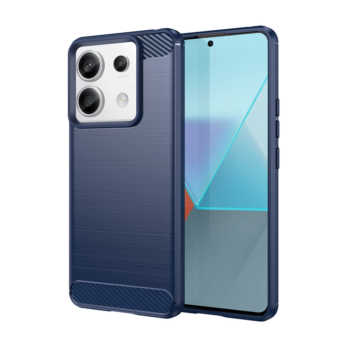 COUVERCLE POUR XIAOMI REDMI NOTE 13 PRO PLUS HEYCASE CARBONE BLEU