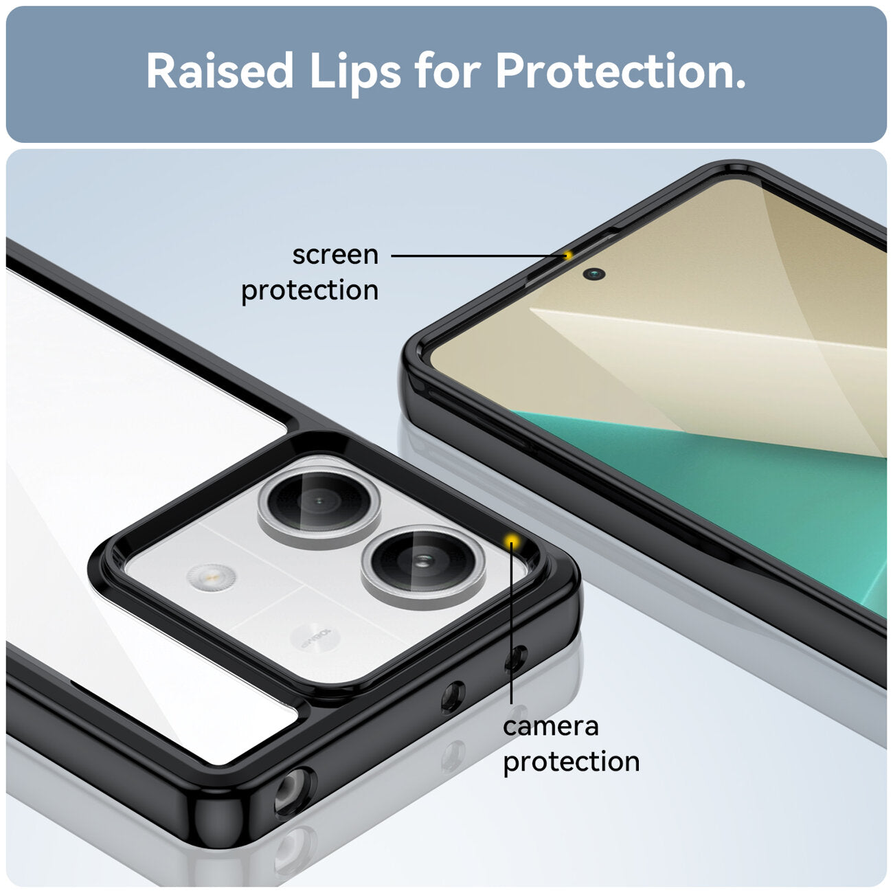 COQUE POUR XIAOMI REDMI NOTE 13 5G HEYCASE CADRE NOIR