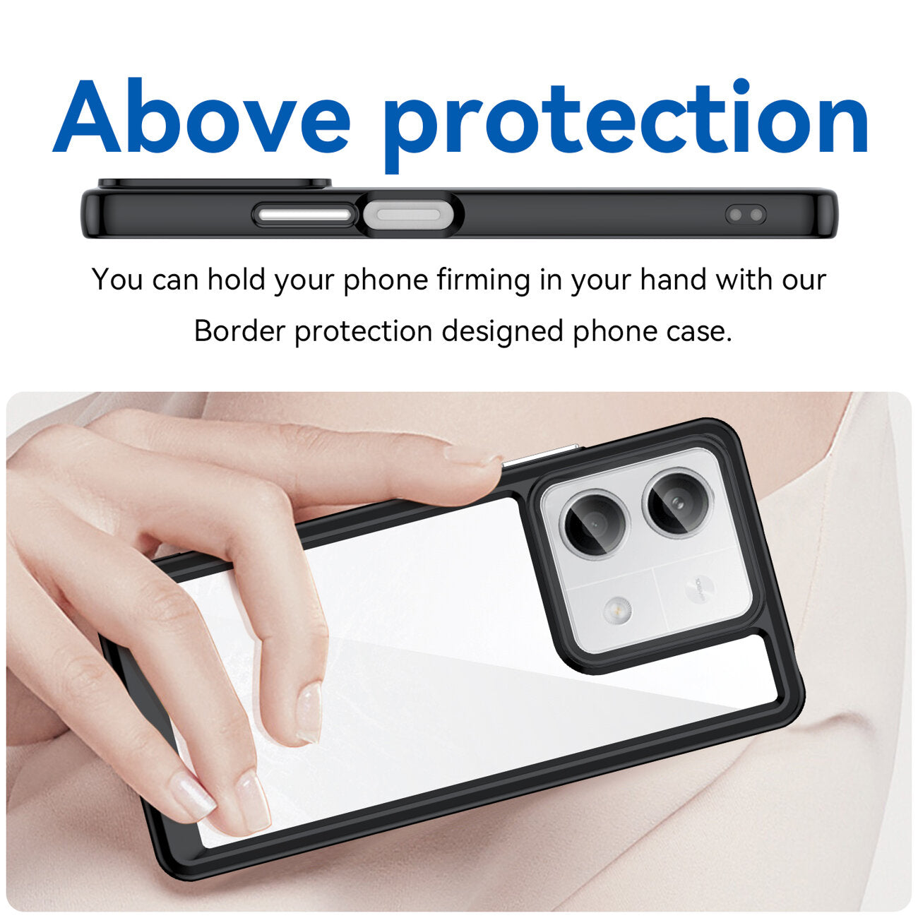COQUE POUR XIAOMI REDMI NOTE 13 5G HEYCASE CADRE NOIR