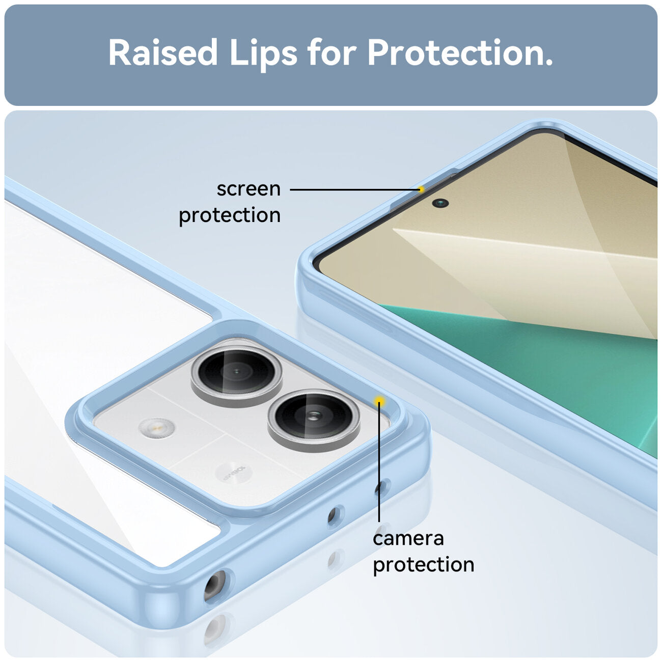 Coque HeyCase Frame Xiaomi Redmi Note 13 5G Bleue