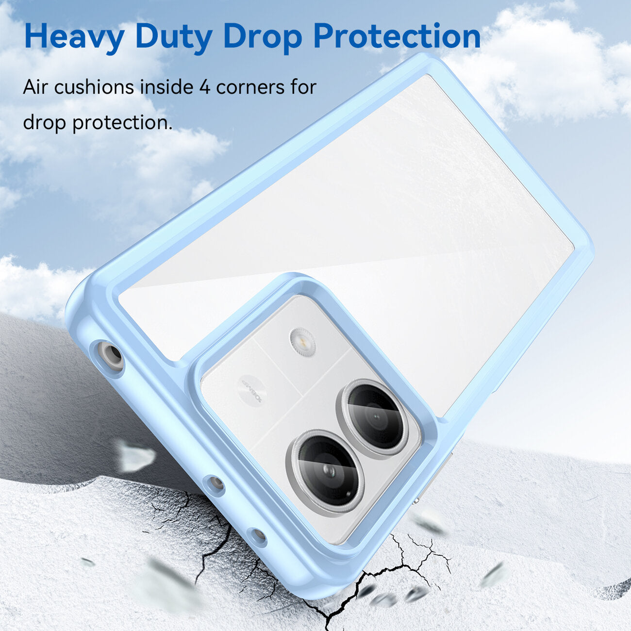 Coque HeyCase Frame Xiaomi Redmi Note 13 5G Bleue