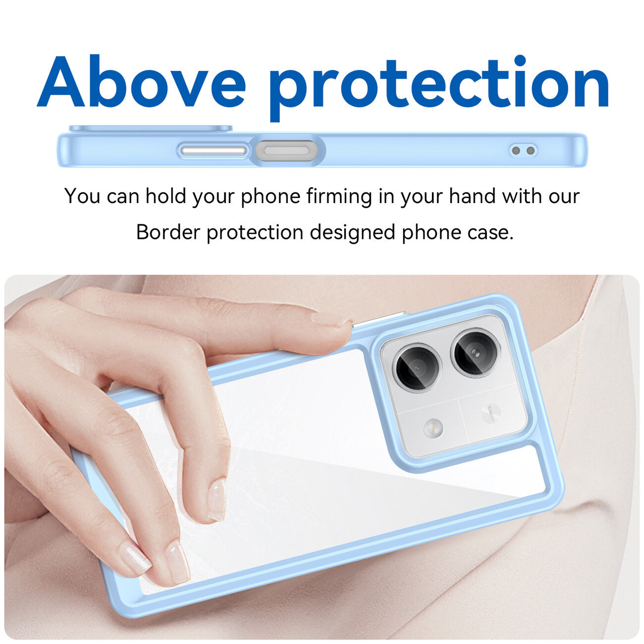 Coque HeyCase Frame Xiaomi Redmi Note 13 5G Bleue