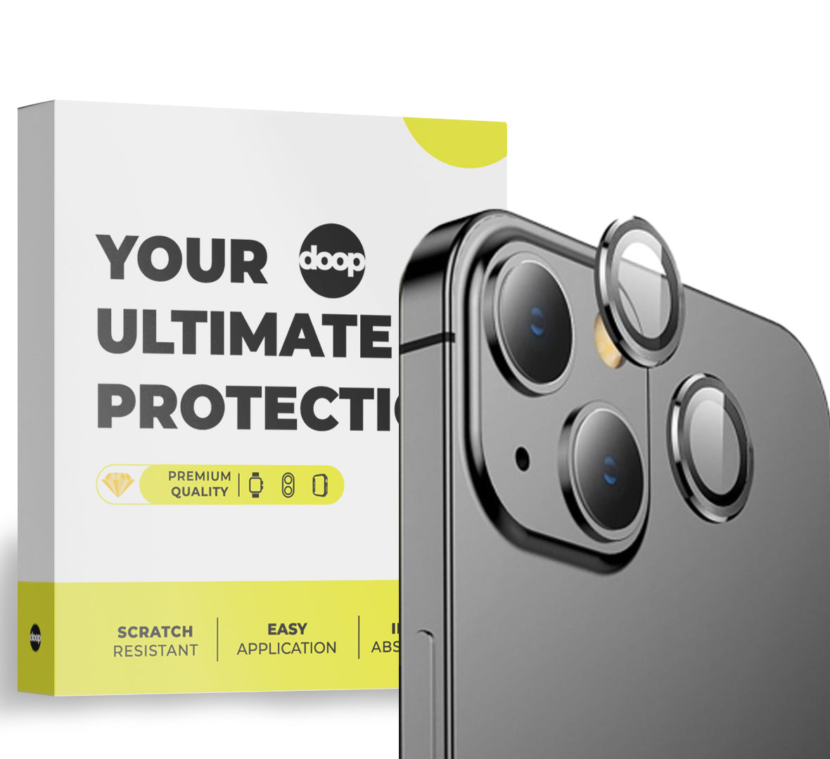 PROTECTION DE L'APPAREIL PHOTO DOOP CAMRING IPHONE 13 MINI / 13 NOIR