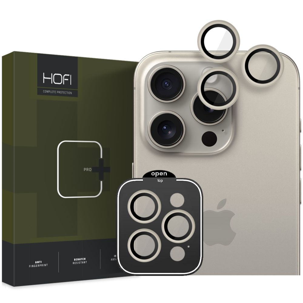 VERRE PROTECTEUR POUR CAMÉRA HOFI CAMRING PRO+ IPHONE 15 PRO / 15 PRO MAX TITANE