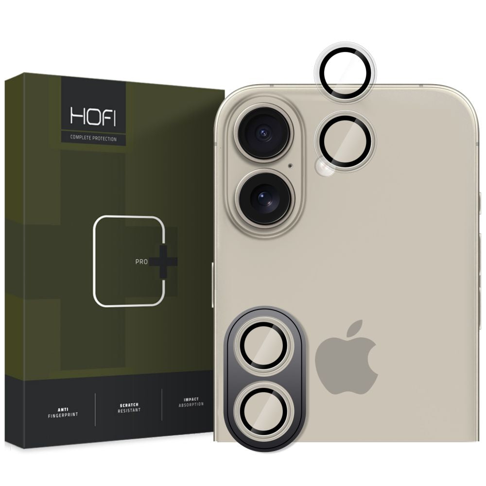 VERRE TEMPERÉ PROTECTEUR POUR LENTILLE D'APPAREIL PHOTO SUR IPHONE 16 / 16 PLUS HOFI CAMRING PRO+ TRANSPARENT