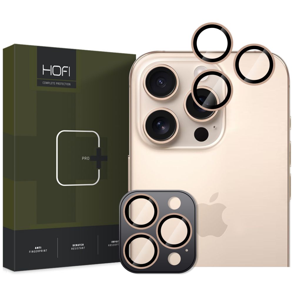 VERRE TEMPERÉ PROTECTEUR POUR LENTILLE D'APPAREIL PHOTO HOFI CAMRING PRO+ IPHONE 16 PRO / 16 PRO MAX TITANE DÉSERT