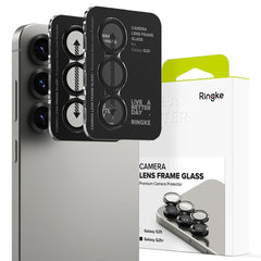 VERRE TEMPERÉ DE PROTECTION POUR LENTILLE D'APPAREIL PHOTO RINGKE CAMERA FRAME PROTECTOR 2-PACK GALAXY S25+ PLUS NOIR