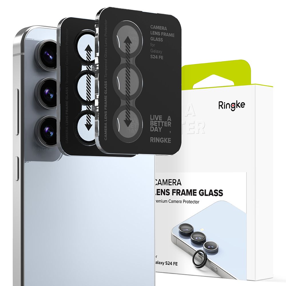 VERRE TEMPERÉ DE PROTECTION POUR LENTILLE D'APPAREIL PHOTO RINGKE CAMERA FRAME PROTECTOR 2-PACK GALAXY S4 FE NOIR
