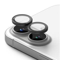 VERRE TEMPERÉ DE PROTECTION POUR LENTILLE D'APPAREIL PHOTO SUR IPHONE 16 / 16 PLUS RINGKE CAMERA FRAME PROTECTOR 2-PACK NOIR