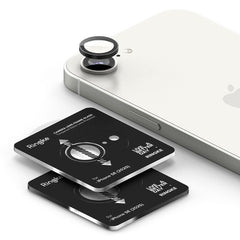 VERRE TEMPERÉ DE PROTECTION POUR LENTILLE D'APPAREIL PHOTO RINGKE CAMERA FRAME PROTECTOR 2-PACK IPHONE 16E NOIR