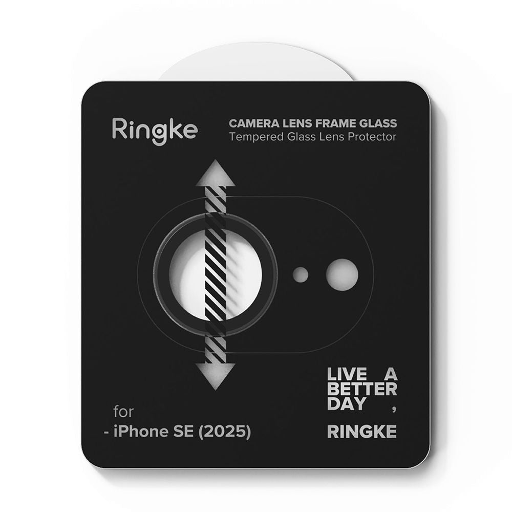 VERRE TEMPERÉ DE PROTECTION POUR LENTILLE D'APPAREIL PHOTO RINGKE CAMERA FRAME PROTECTOR 2-PACK IPHONE 16E NOIR