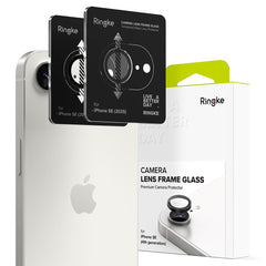 VERRE TEMPERÉ DE PROTECTION POUR LENTILLE D'APPAREIL PHOTO RINGKE CAMERA FRAME PROTECTOR 2-PACK IPHONE 16E NOIR