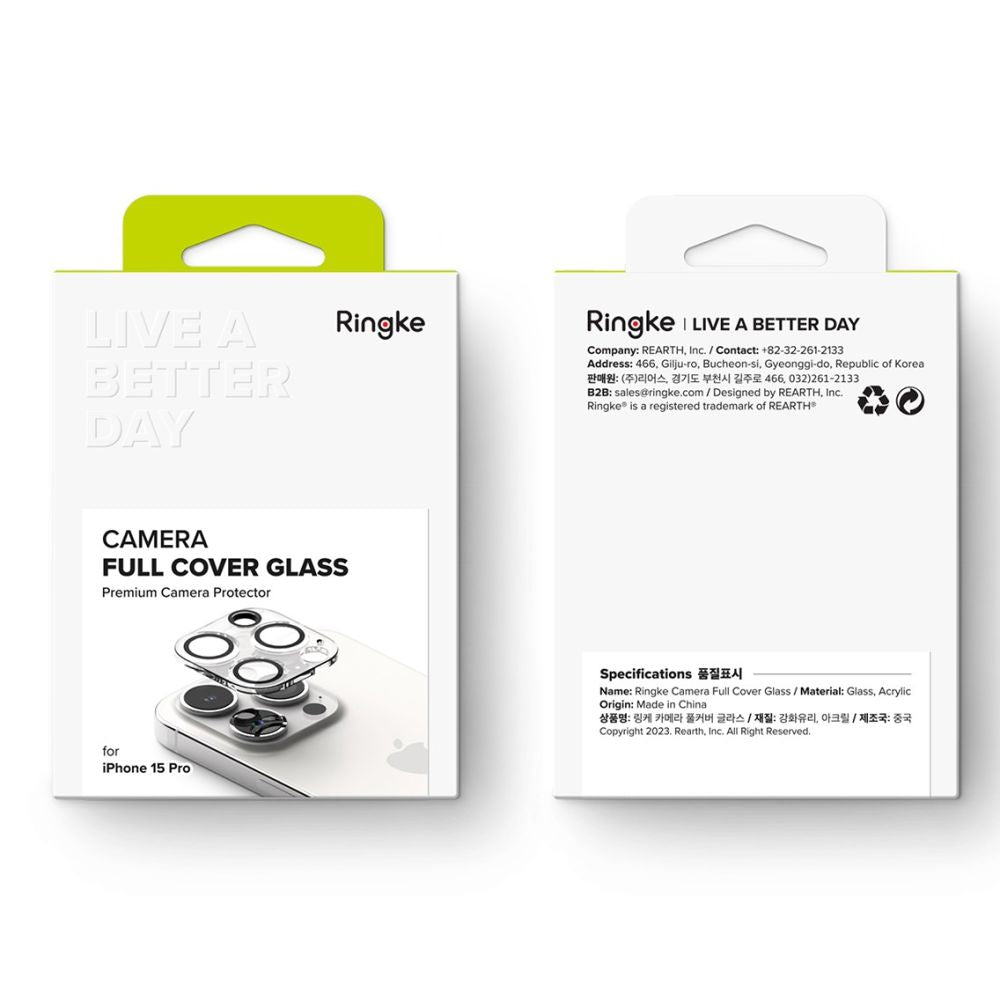 PROTECTION DE L'APPAREIL PHOTO RINGKE CAMERA PROTECTOR 2-PACK IPHONE 15 PRO TRANSPARENT