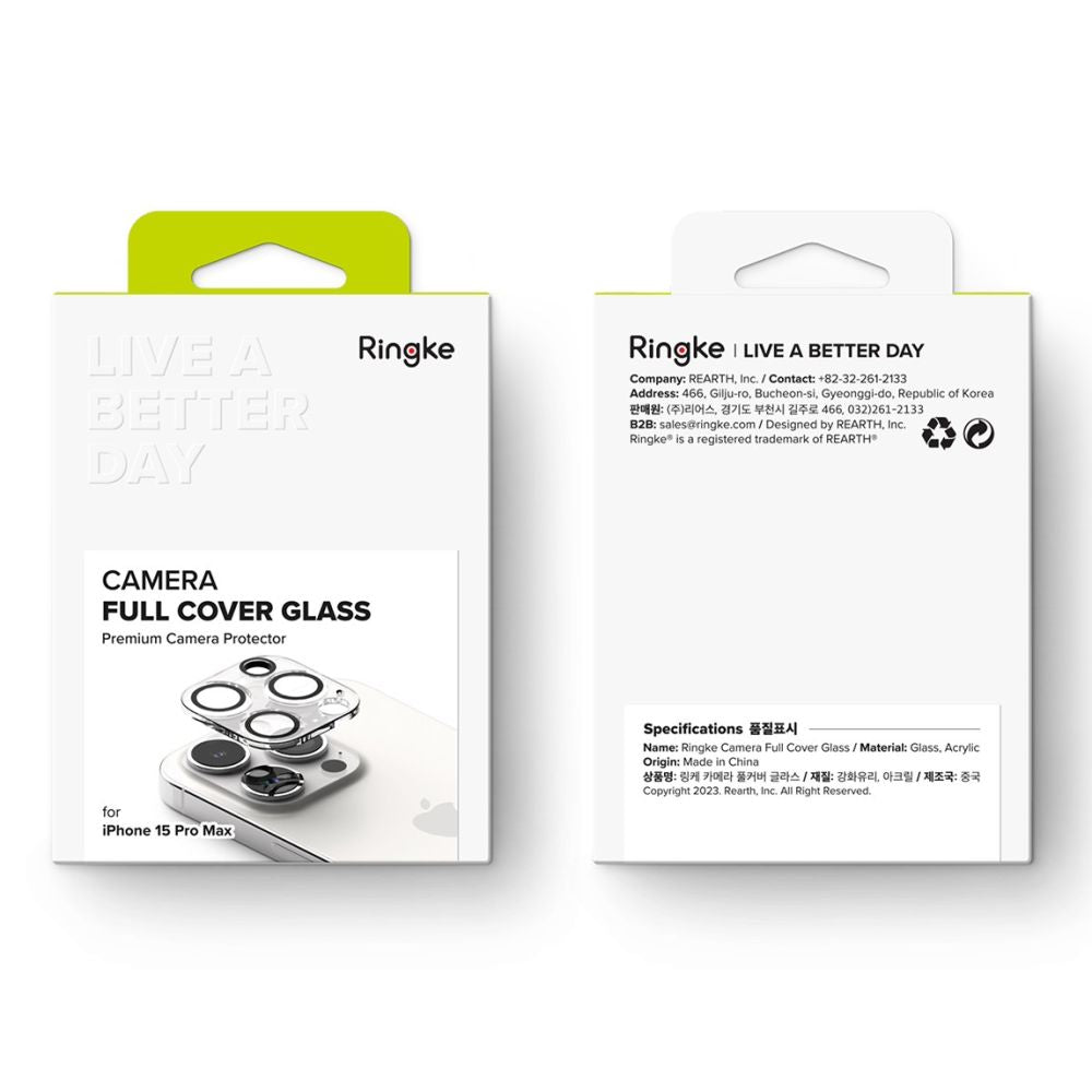 PROTECTION DE L'APPAREIL PHOTO RINGKE CAMERA PROTECTOR 2-PACK IPHONE 15 PRO MAX TRANSPARENT