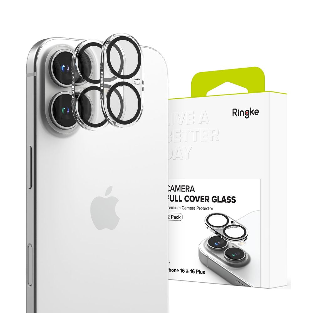 VERRE TEMPERÉ DE PROTECTION POUR LENTILLE D'APPAREIL PHOTO RINGKE CAMERA PROTECTOR 2-PACK IPHONE 16 / 16 PLUS TRANSPARENT