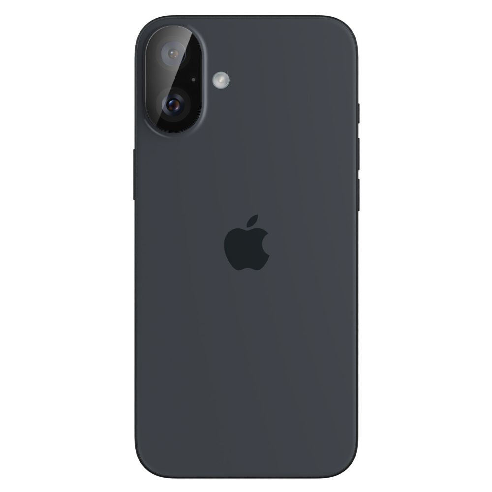 VERRE TEMPERÉ DE PROTECTION POUR LENTILLE D'APPAREIL PHOTO SPIGEN OPTIK GLAS.TR PROTECTEUR DE CAMÉRA 2-PACK IPHONE 16 / 16 PLUS NOIR
