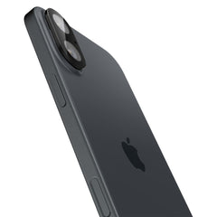 VERRE TEMPERÉ DE PROTECTION POUR LENTILLE D'APPAREIL PHOTO SPIGEN OPTIK GLAS.TR PROTECTEUR DE CAMÉRA 2-PACK IPHONE 16 / 16 PLUS NOIR